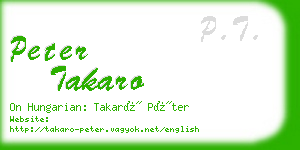 peter takaro business card